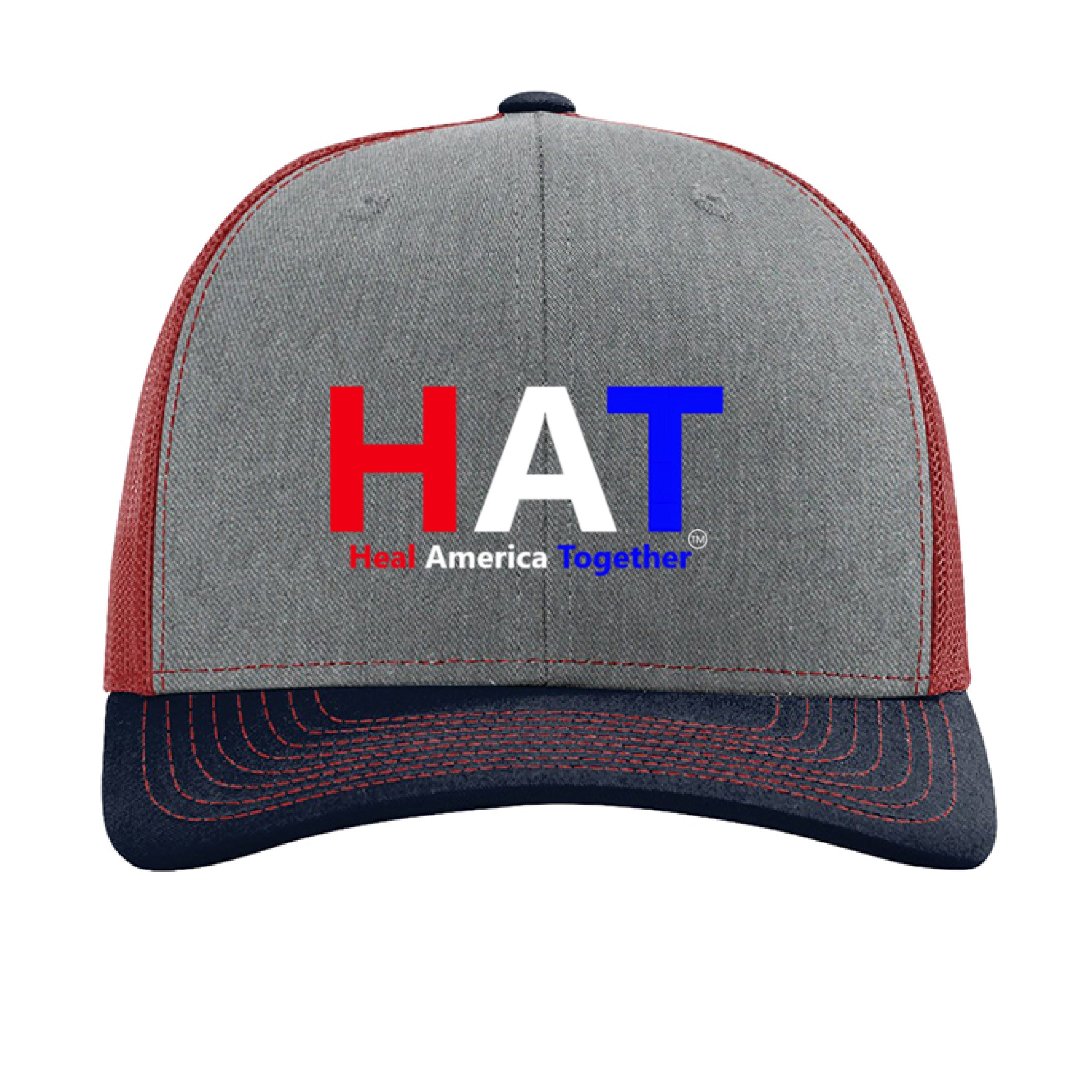 Heather Grey/ Cardinal/ Navy - FRONT