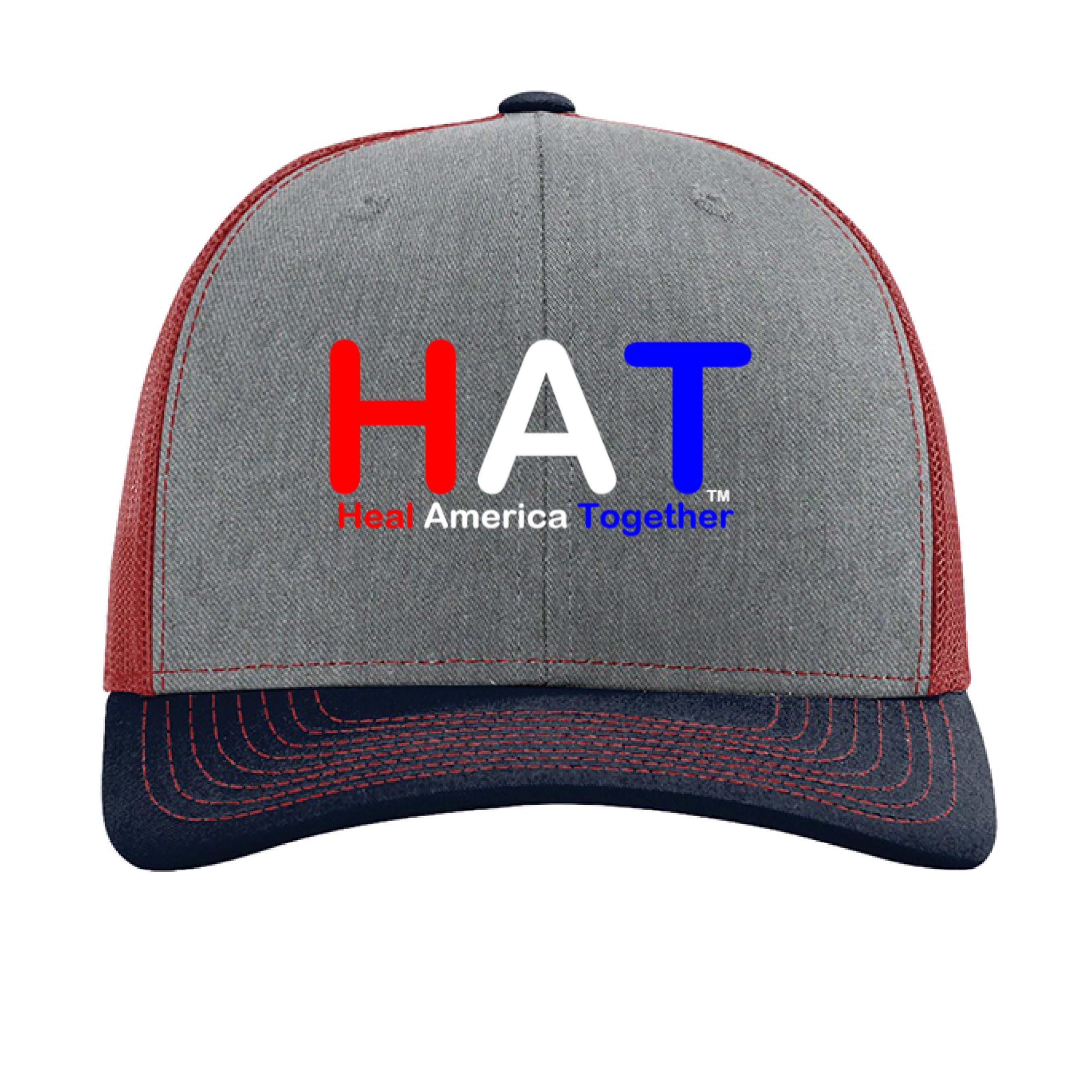 Heather Grey/ Cardinal/ Navy - FRONT