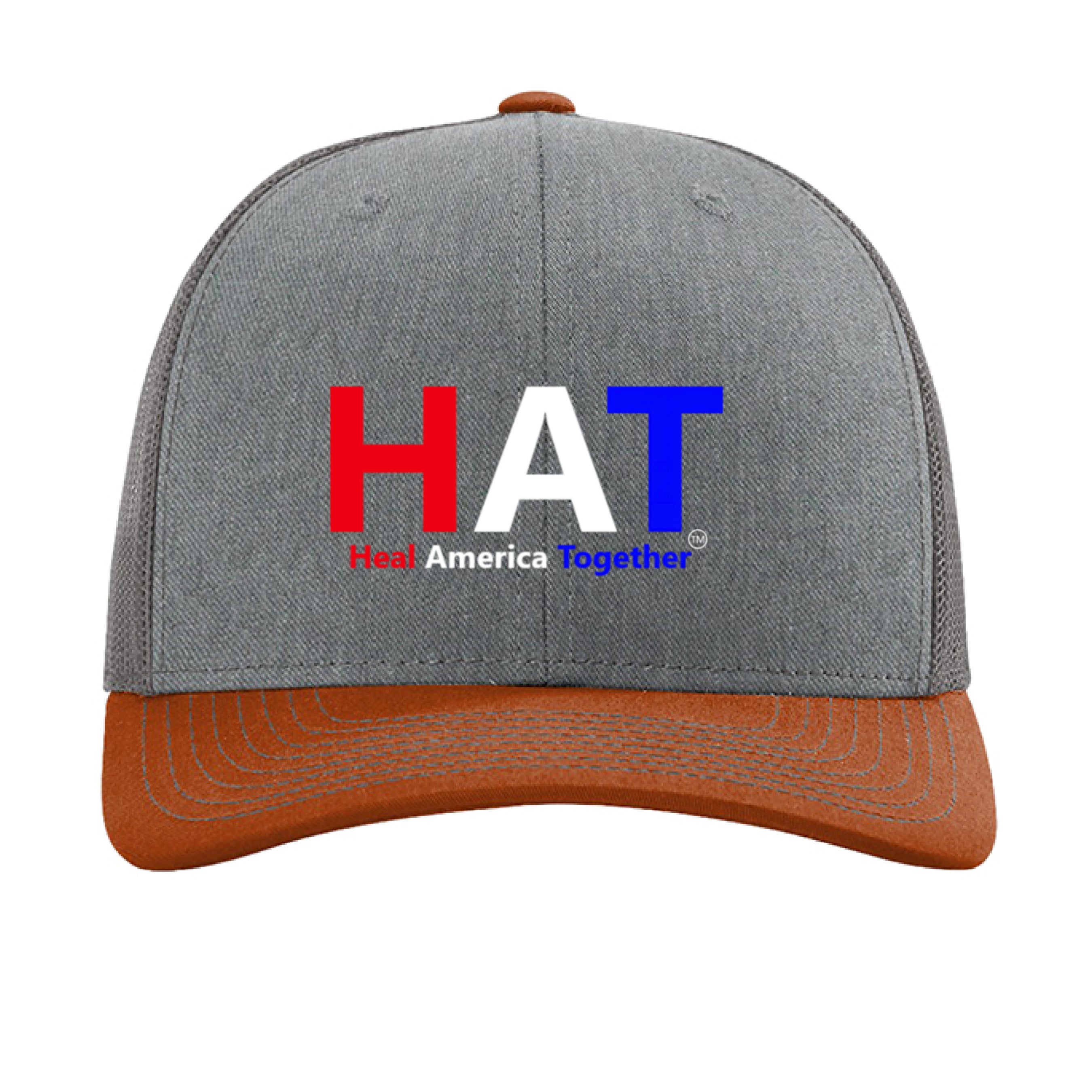 Heather Grey/ Charcoal/ Dark Orange - FRONT