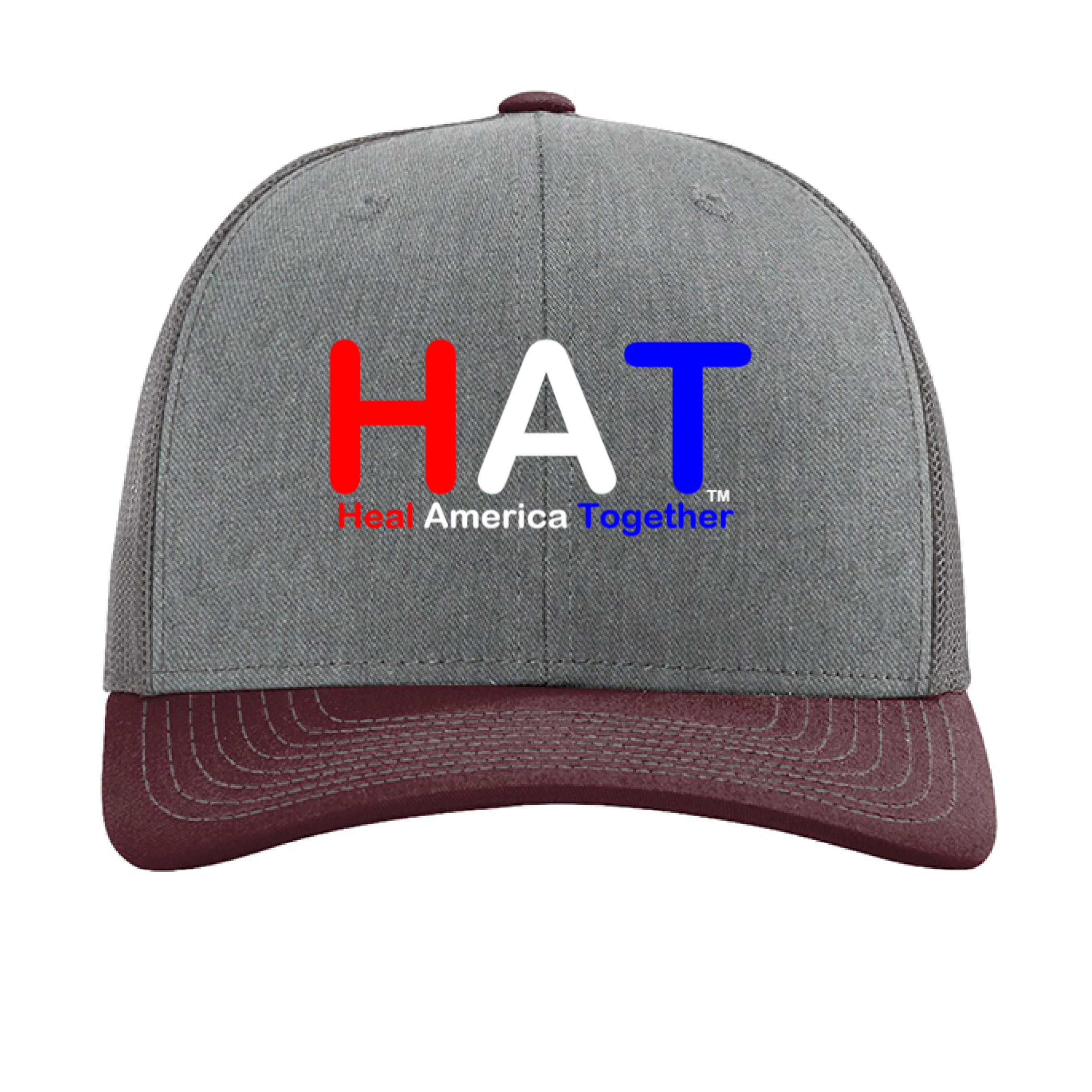 Heather Grey/ Charcoal/ Maroon - FRONT