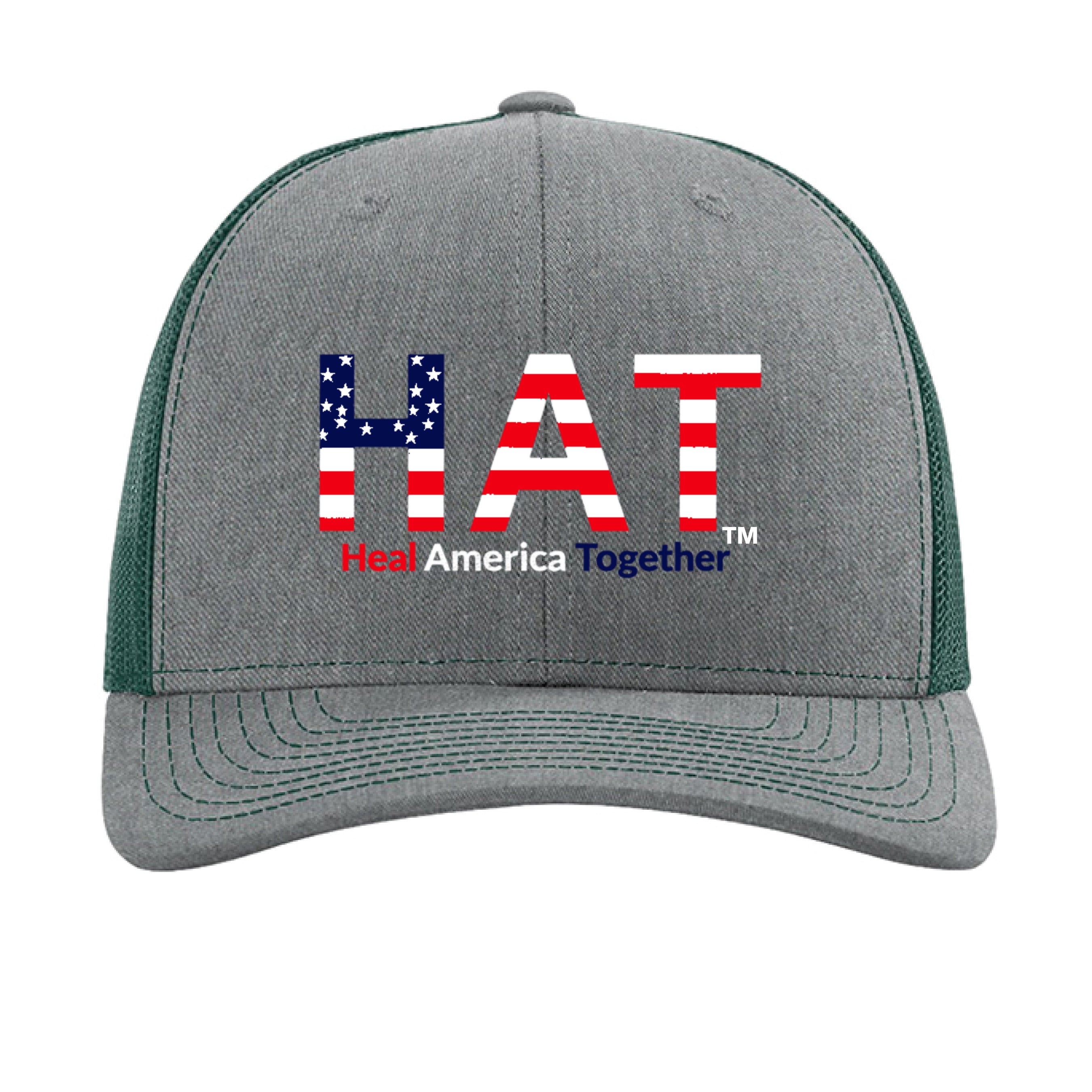 Heather Grey/ Dark Green - FRONT