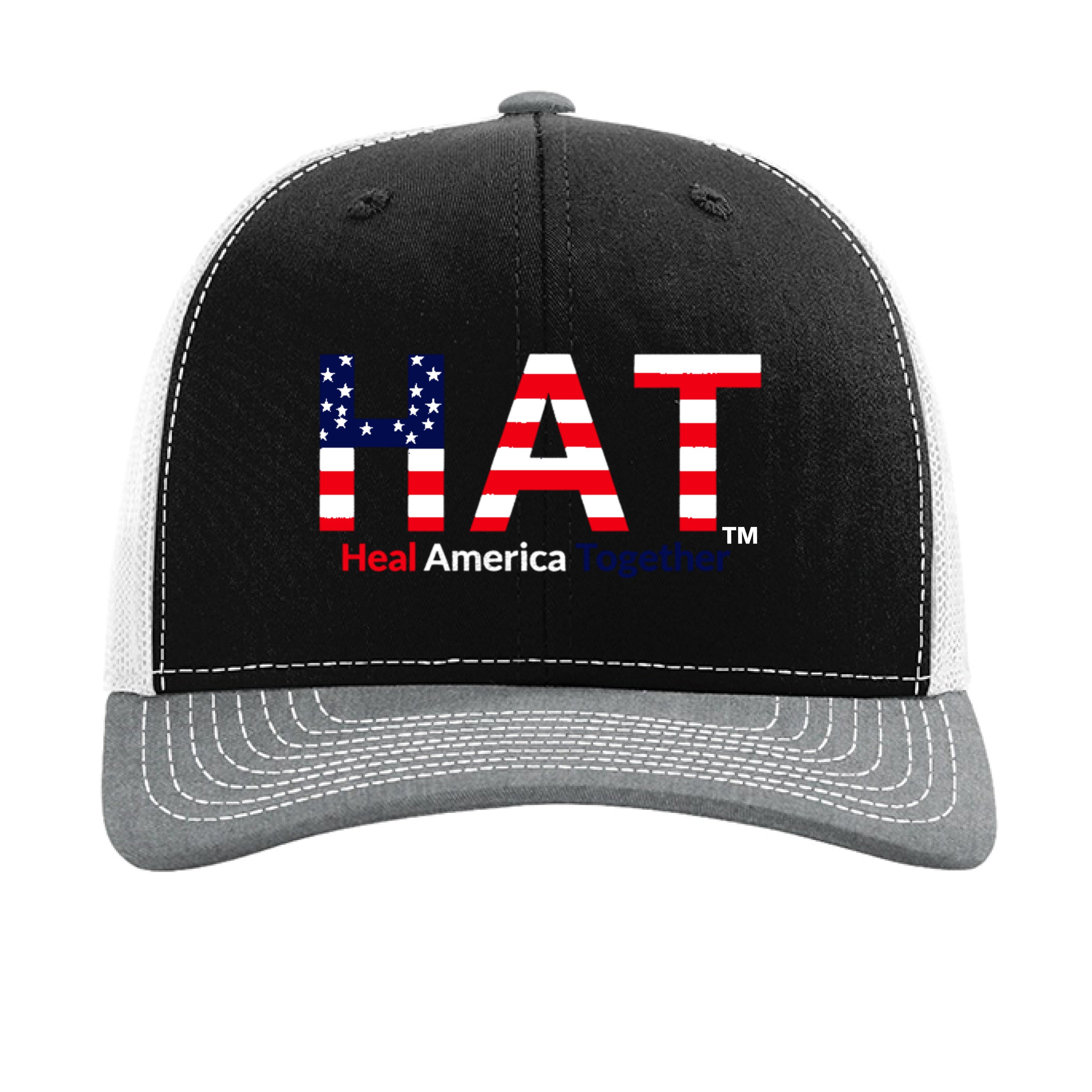 Black/ White/ Heather Grey - FRONT