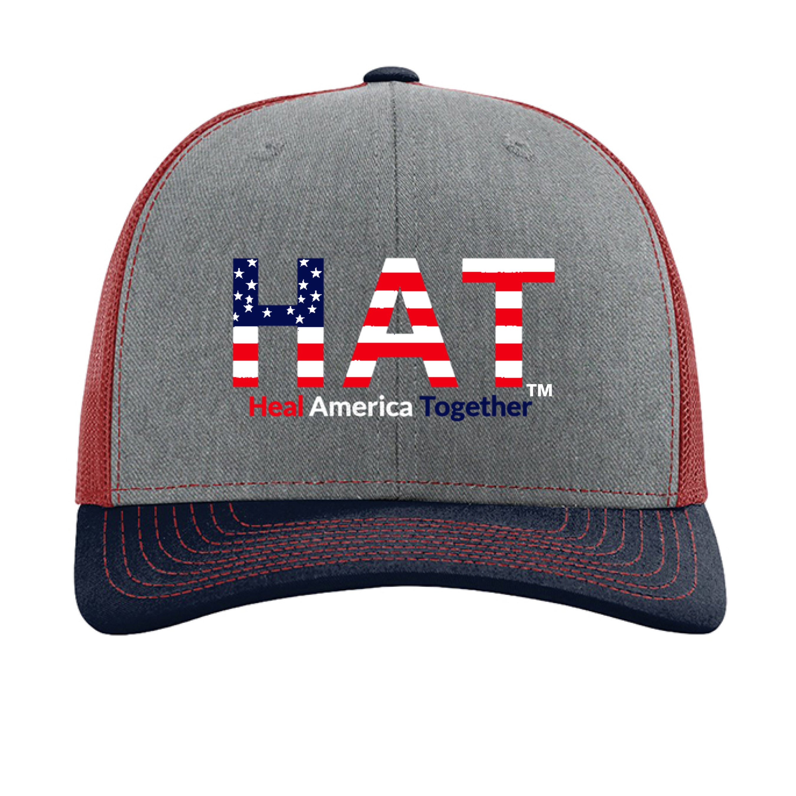 Heather Grey/ Cardinal/ Navy - FRONT