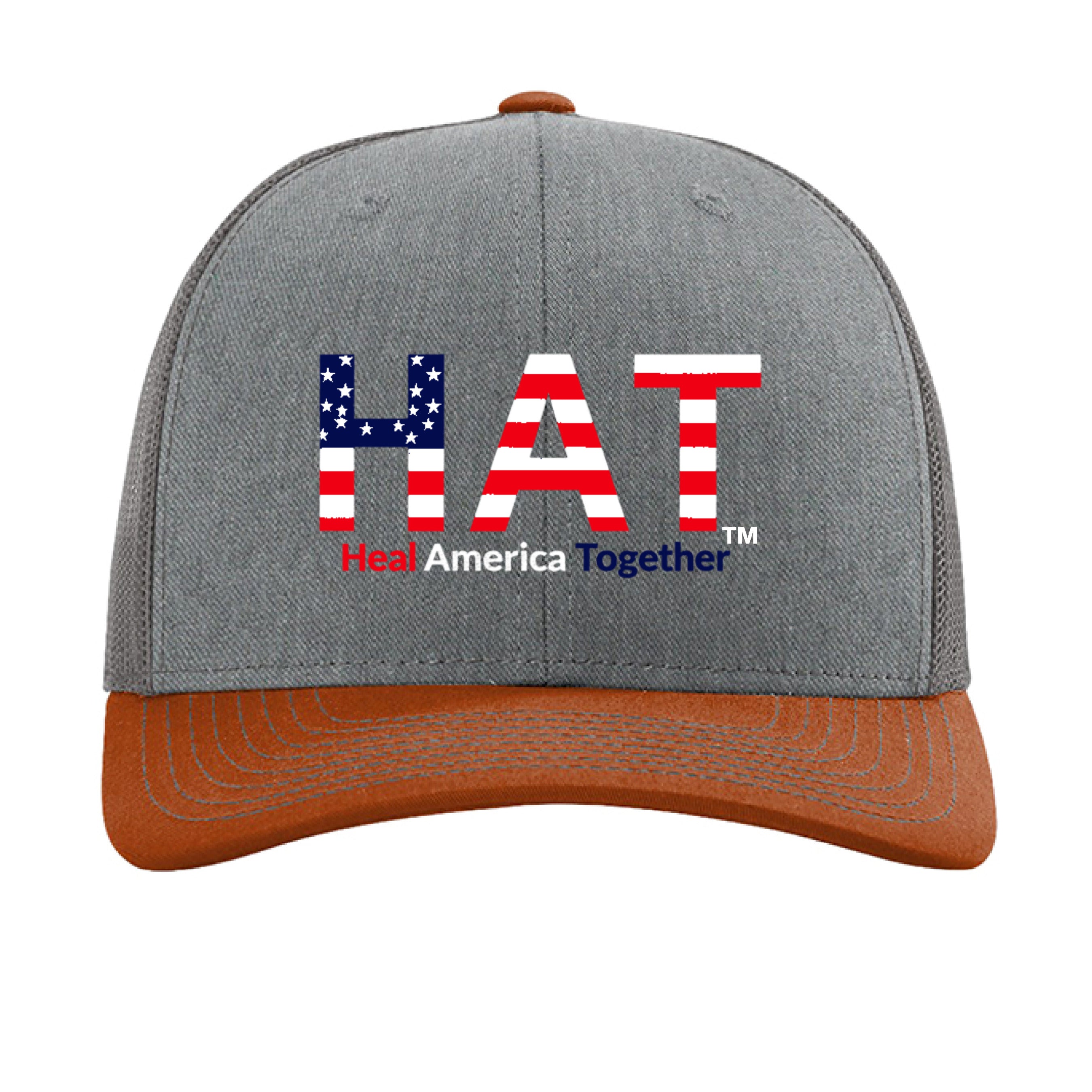 Heather Grey/ Charcoal/ Dark Orange - FRONT