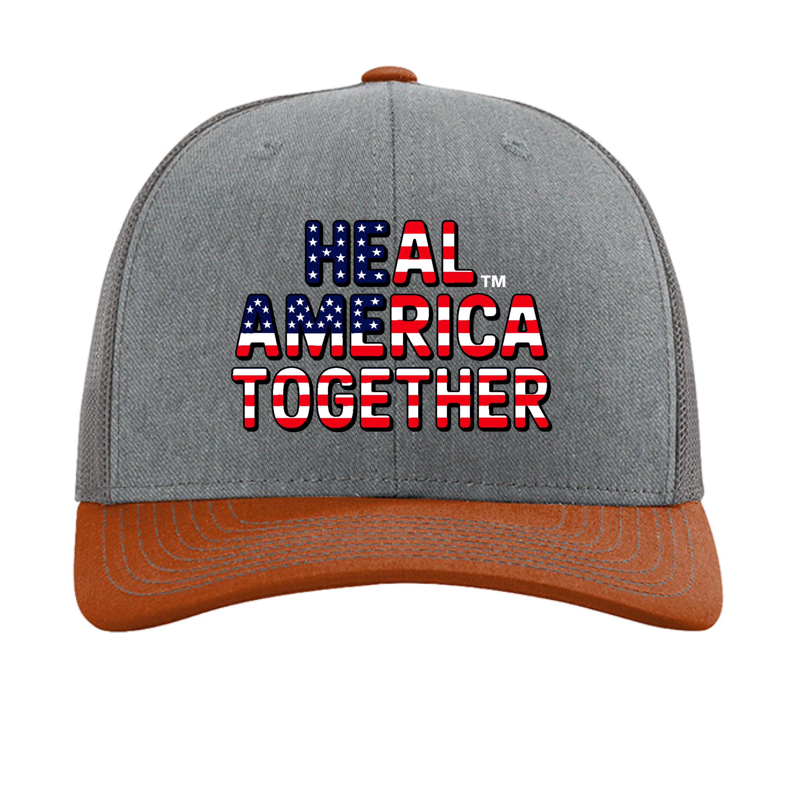 Heather Grey/ Charcoal/ Dark Orange - FRONT