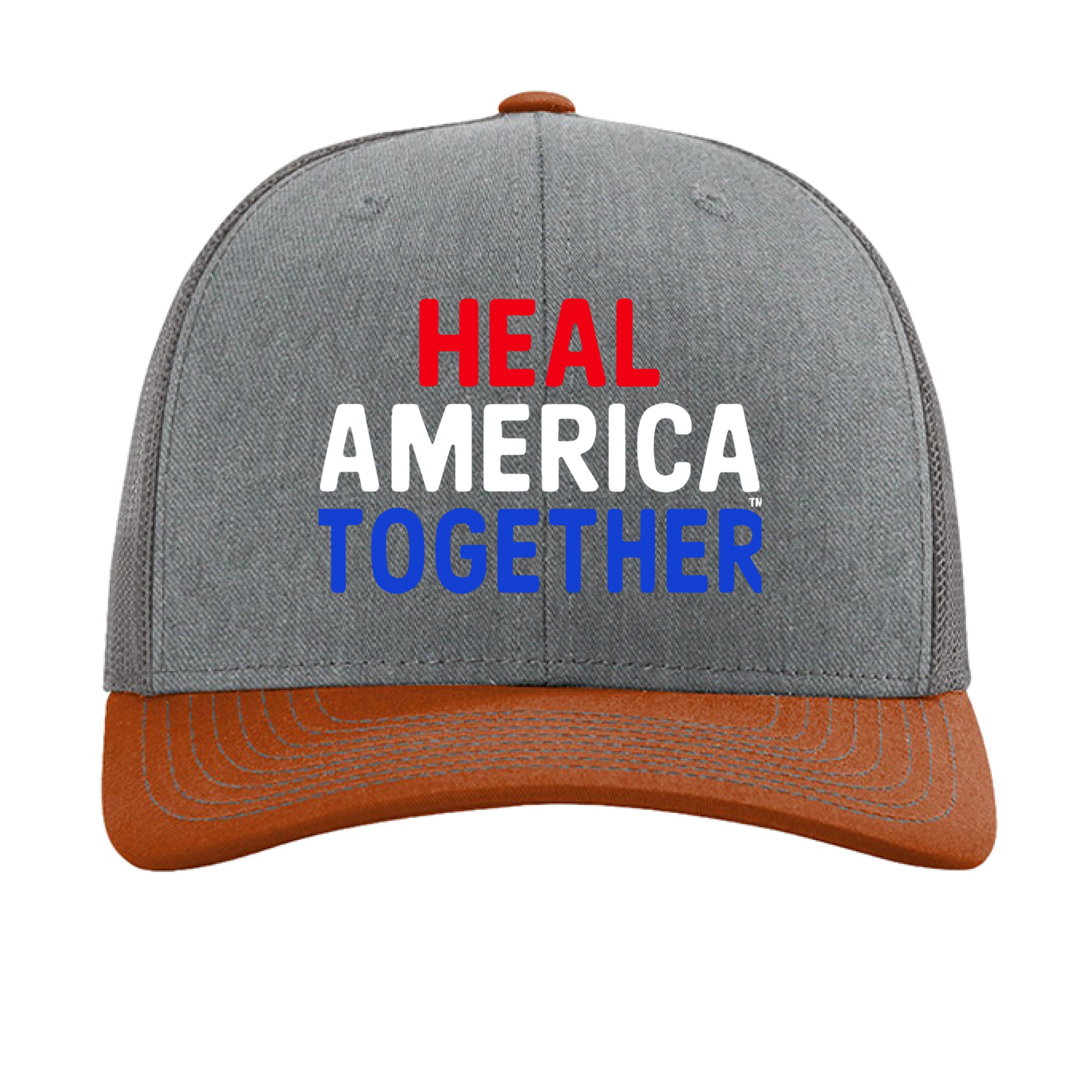 Heather Grey/ Charcoal/ Dark Orange - FRONT