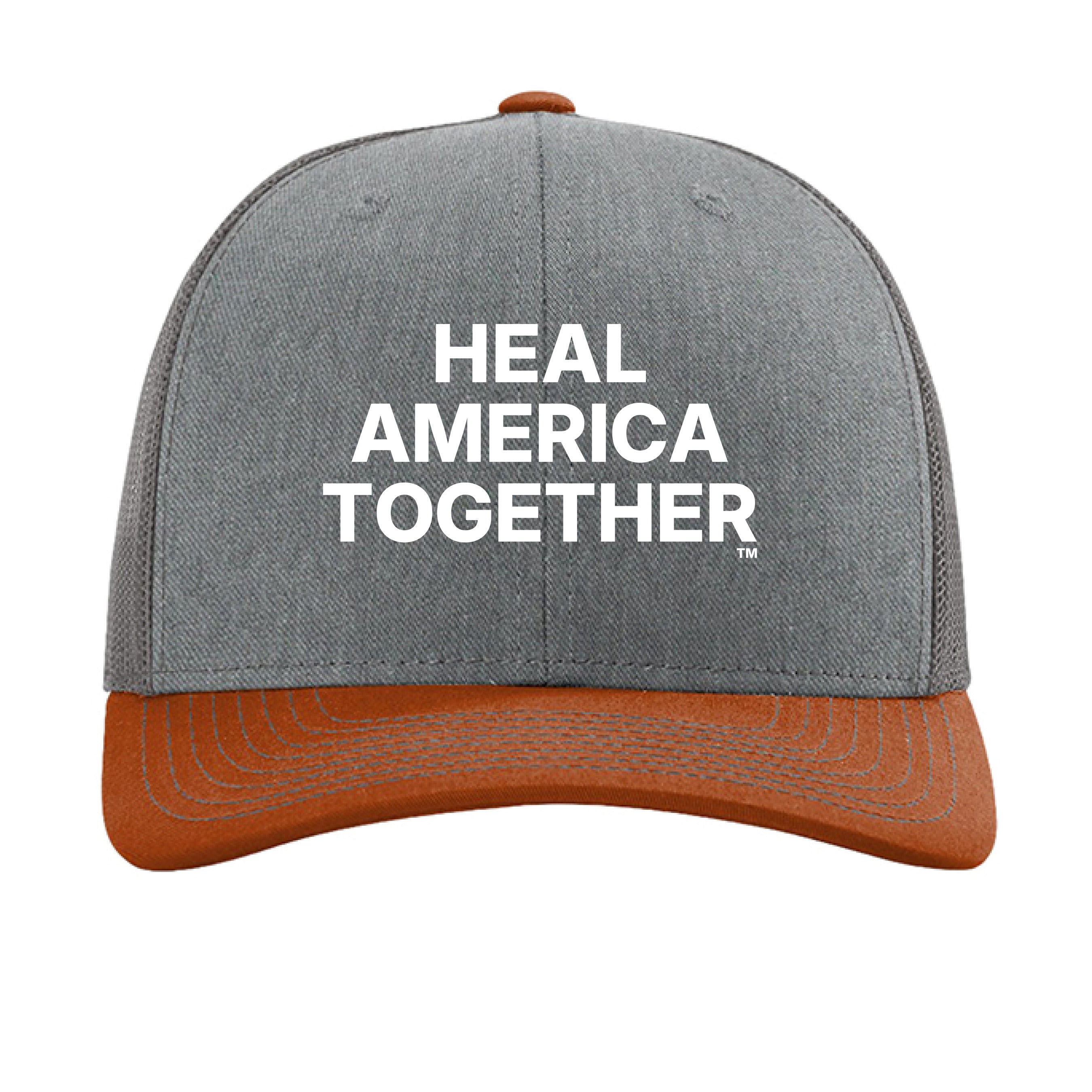 Heather Grey/ Charcoal/ Dark Orange - FRONT