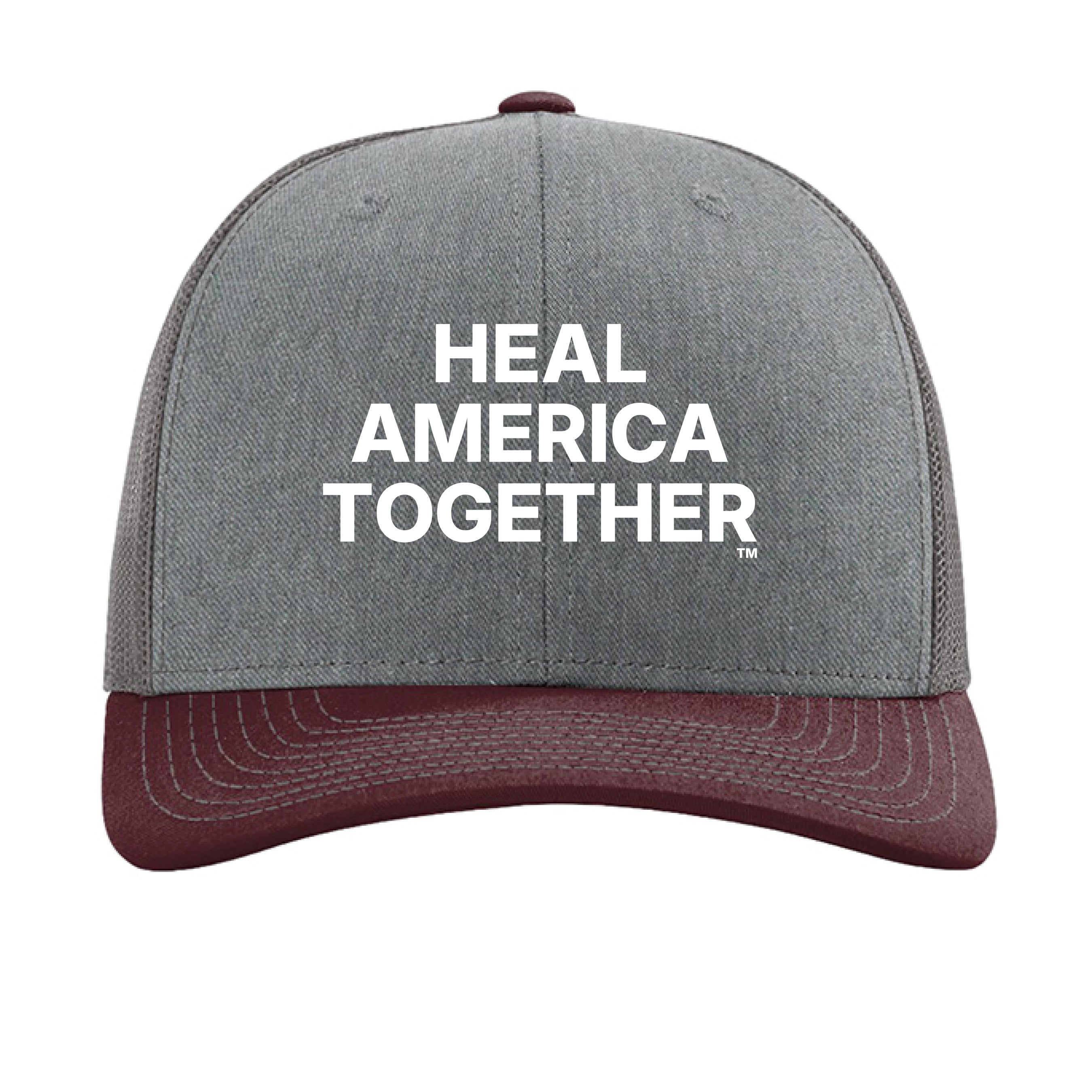 Heather Grey/ Charcoal/ Maroon - FRONT