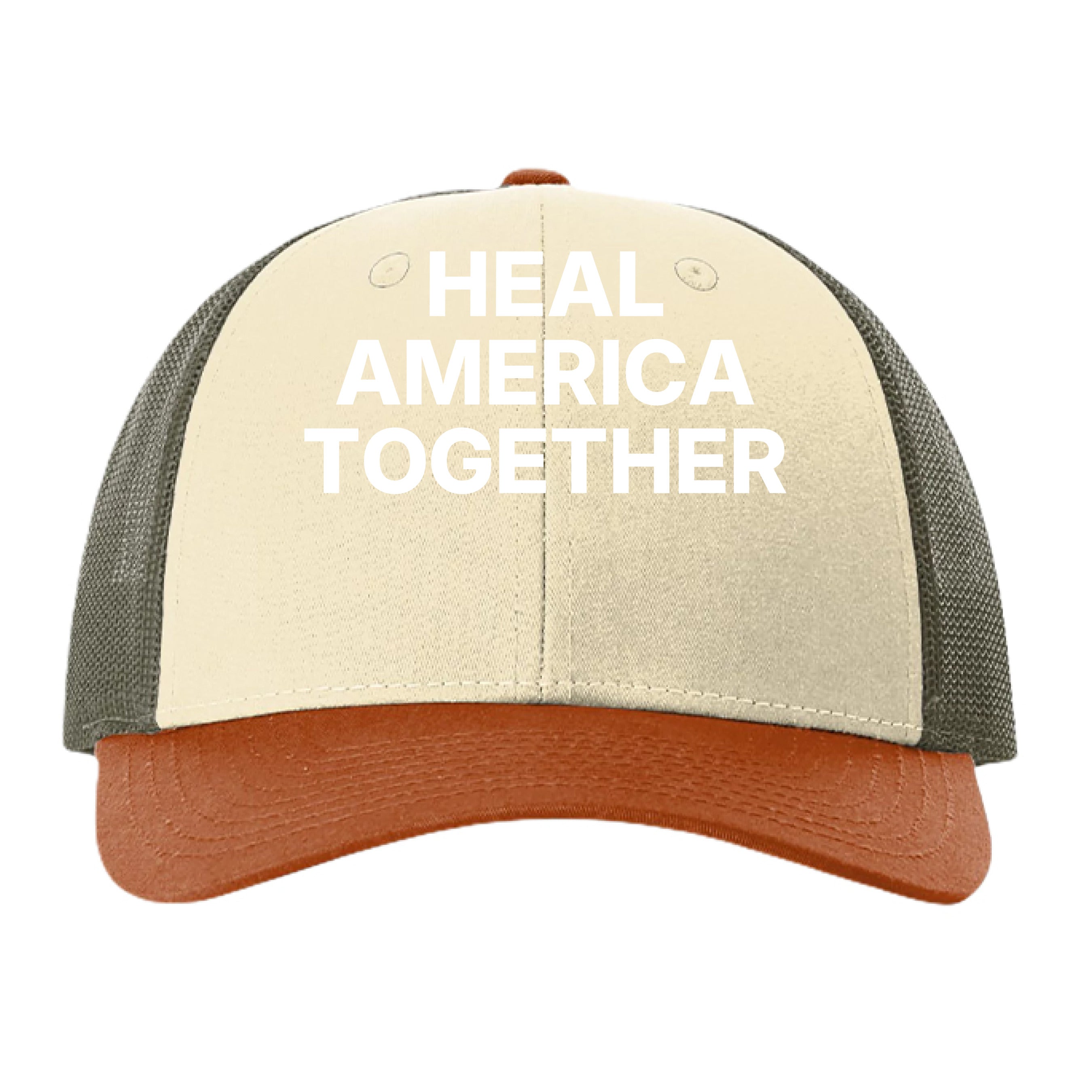 Cream/ Loden Green/ Dark Orange - FRONT