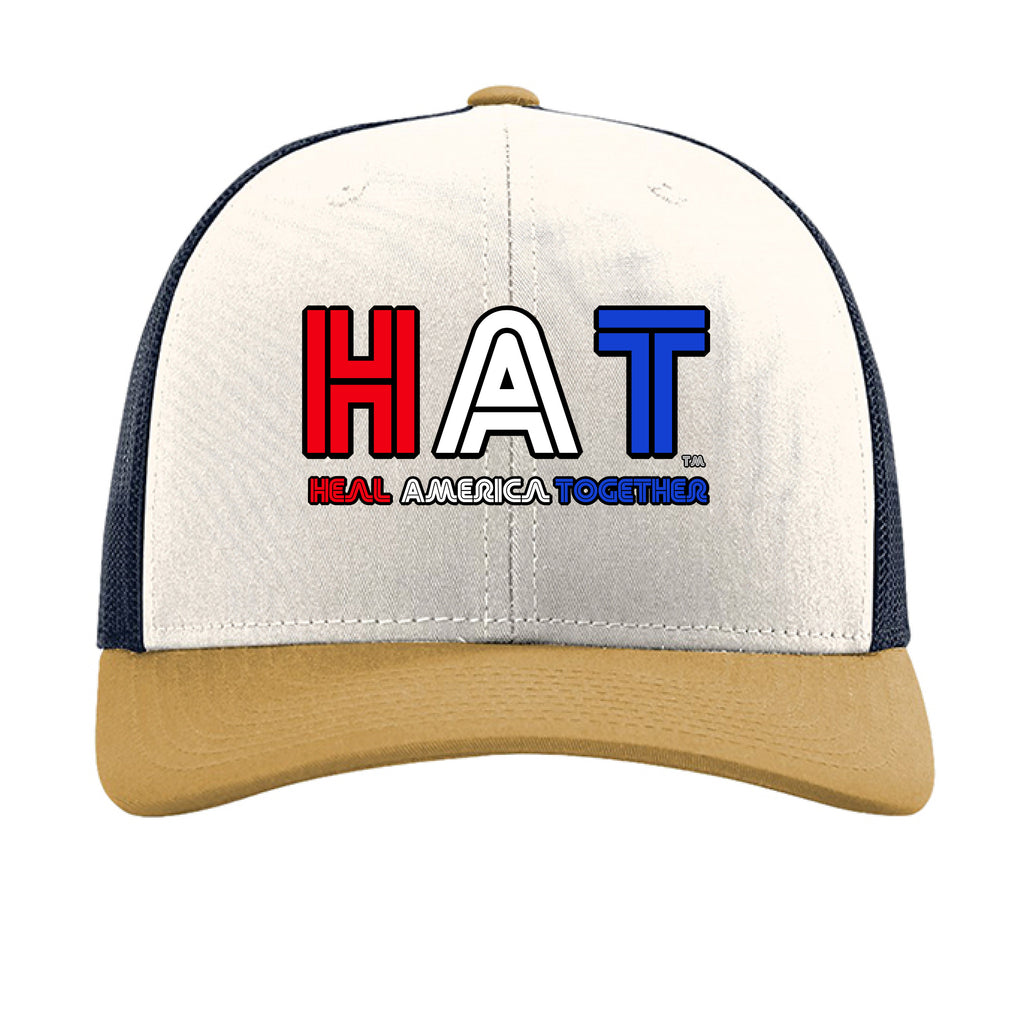 Cream/ Navy/ Amber Gold - FRONT