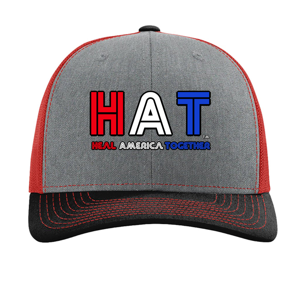 Heather Grey/ Red/ Black - FRONT