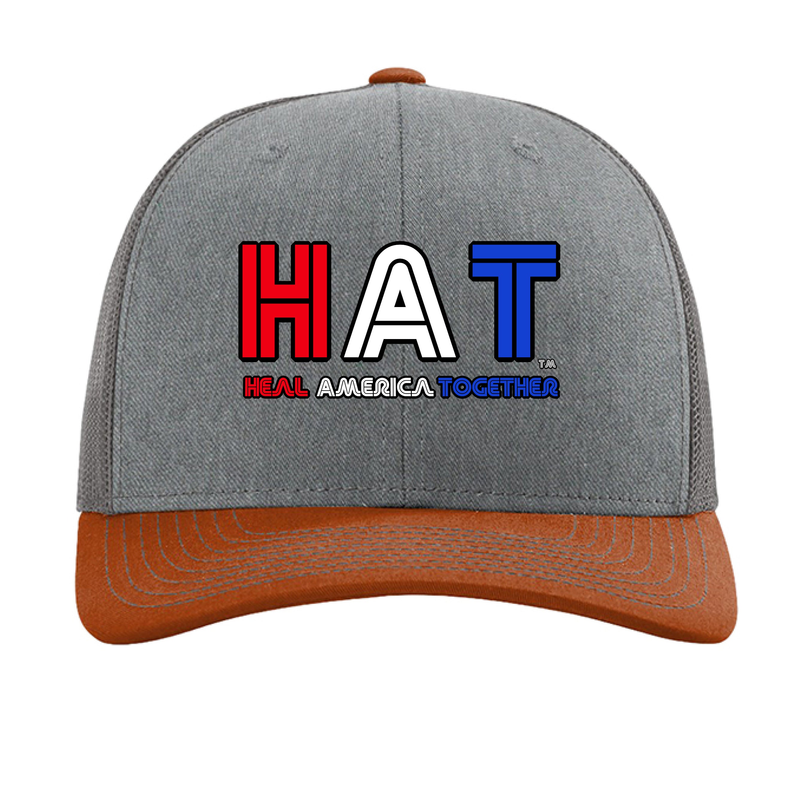 Heather Grey/ Charcoal/ Dark Orange - FRONT