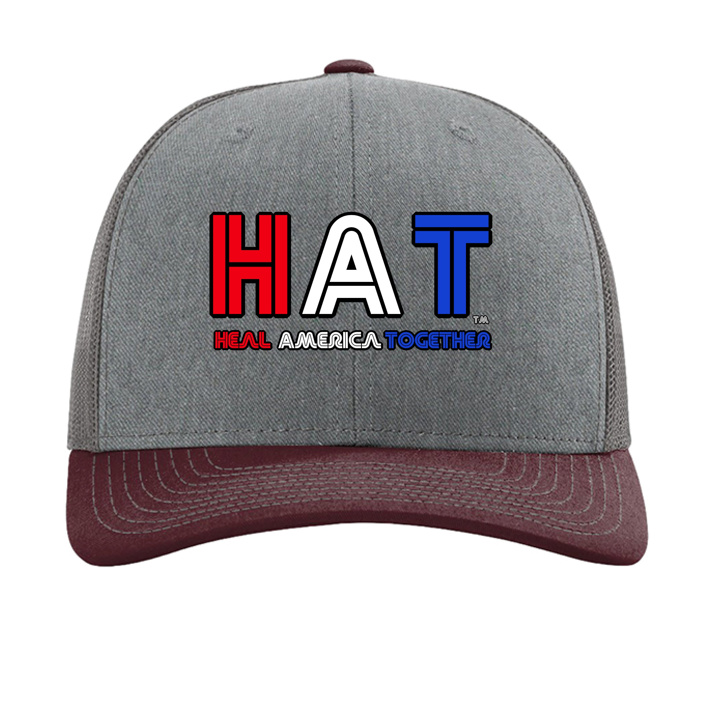 Heather Grey/ Charcoal/ Maroon - FRONT