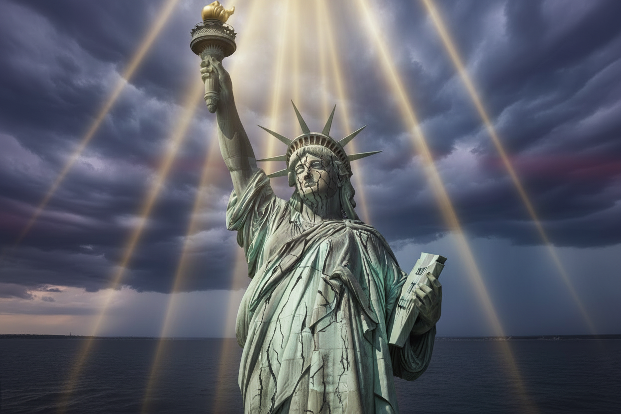 Statue of Liberty Looking Toward God
